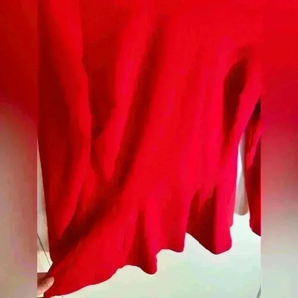 Catherine Malandrino Red Zip Back Top Shirt Blouse Unique Size Small - Picture 4 of 13